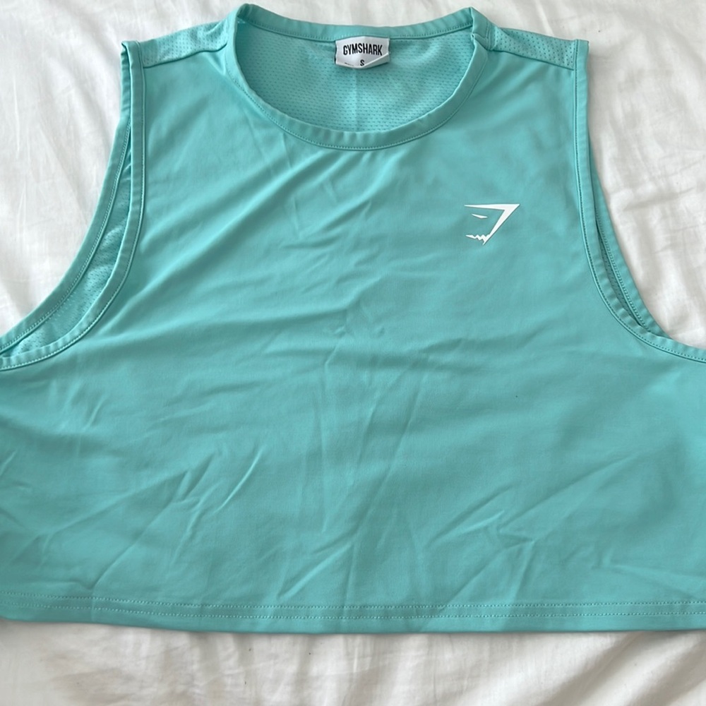 teal gymshark tank